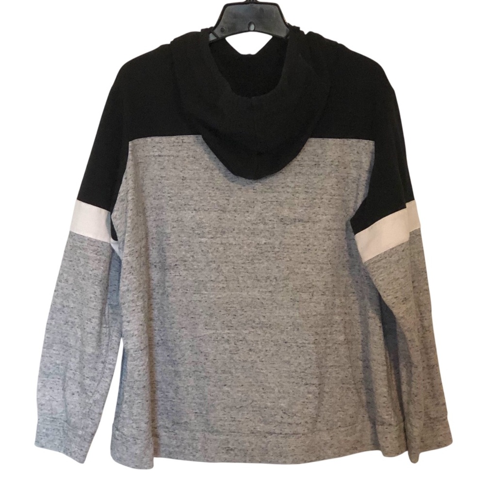 Women’s Plus Size Hoodie Gray & Black Kangaroo Pocket Size 1X - Picture 2 of 3